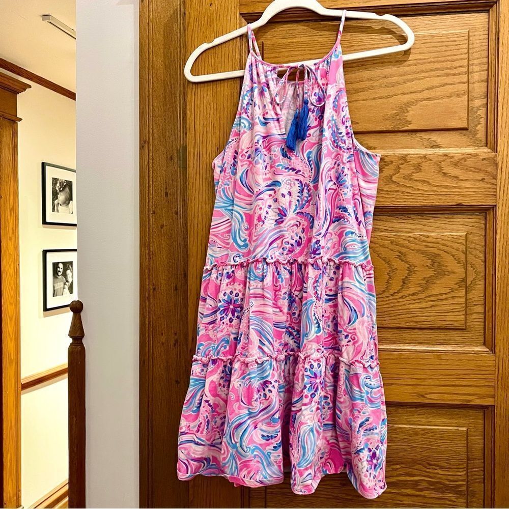 Lilly Pulitzer Neon Don’t Be Jelly Evalyn Swing Dress in Prosecco Pink - Picture 11 of 11